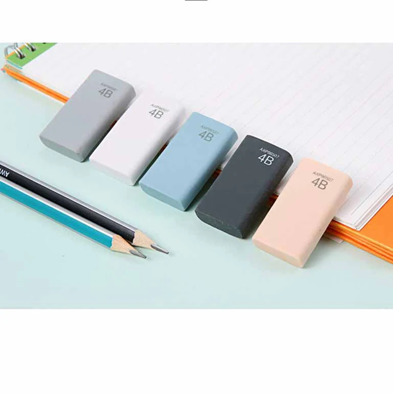 

2Pcs 4B Pencils Eraser High Quality Drawing Writing Cleaner Art Rubbers Children Student School Supplies Stationery SD&HI