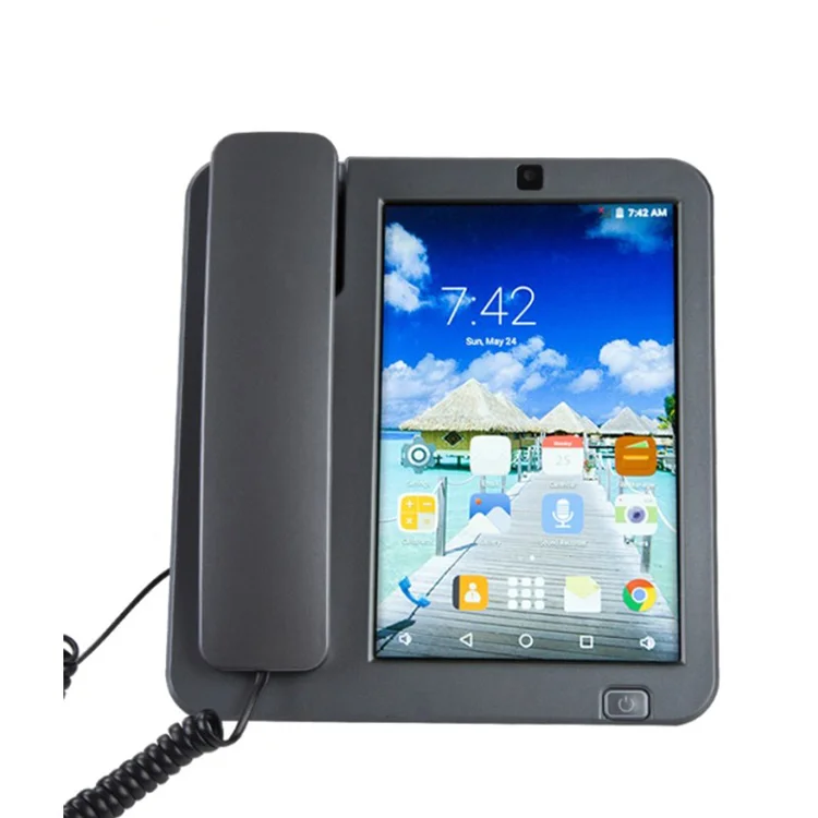 

KT8001 4G SIM Card Android Smart Phone Touch Screen Video Call Telephone With Wifi Recording For Home Business Landline Phones