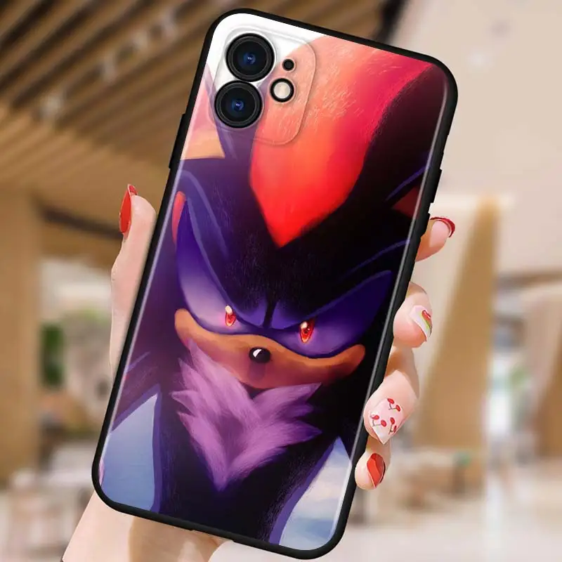 

Sonic The Hedgehog for Apple iPhone 12 Pro Max Mini 11 Pro XS Max X XR 6S 6 7 8 Plus 5S SE2020 Black Phone Case