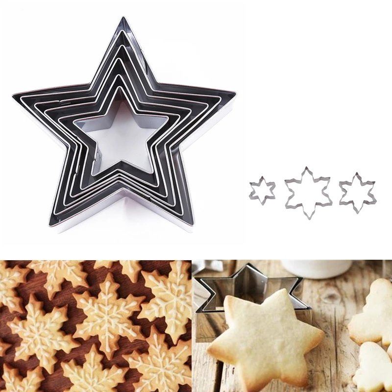 

Трехмерная звезда, высококачественные инструменты из нержавеющей стали для выпечки печенья, инструменты для самостоятельного изготовления выпечки, кондитерских изделий, набор инструментов для моделирования