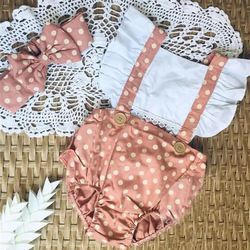 Pudcoco/Одежда для новорожденных девочек Детский комбинезон с повязкой-бантом в