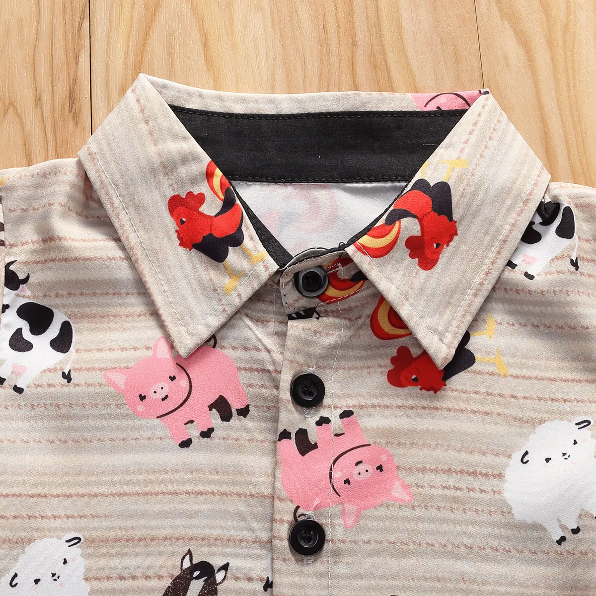 Summer Infant Baby Boys Clothes Sets Animal Print Gentleman Short Sleeve Shirts Tops+Solid Shorts 2pcs |
