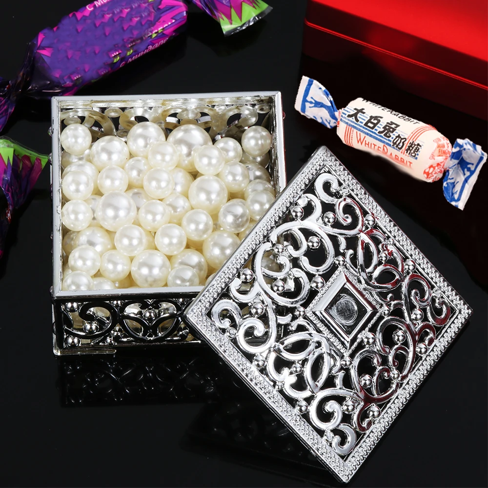 1 шт. 2020 пластиковая коробка для конфет пустотелая Золотая фольга винтажные