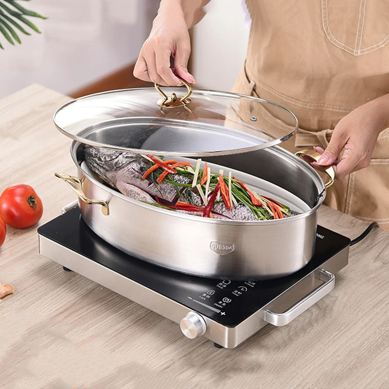 Кухонная утварь из нержавеющей стали большая Паровая плита многоцелевой