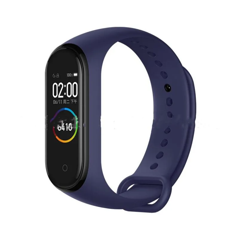 Ремешок силиконовый для Xiaomi Mi Band 3 4 сменный спортивный браслет наручных часов