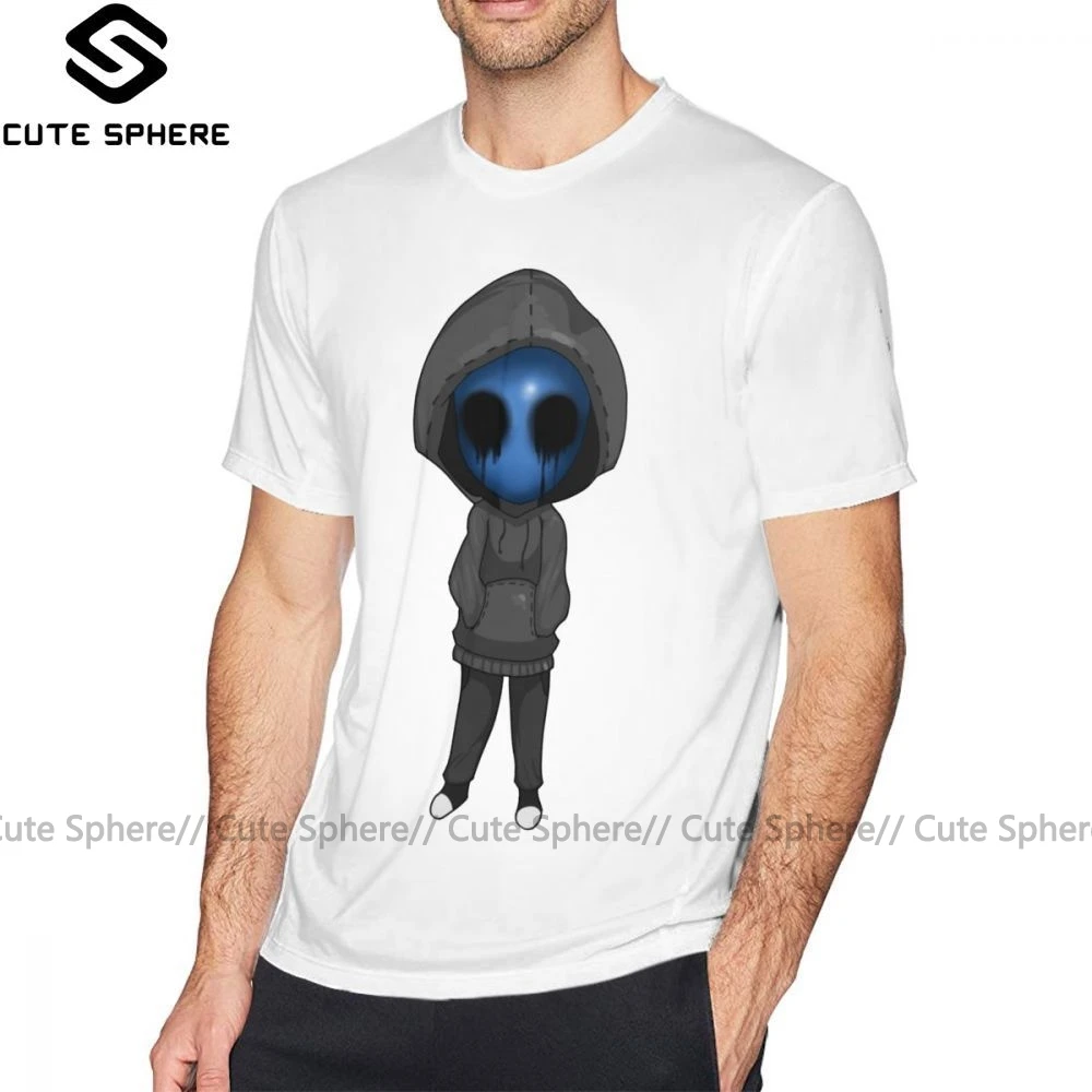 Creepypasta футболка Eyeless Jack жуткий майка паста 5x печатных 100 хлопковая летняя одежда с
