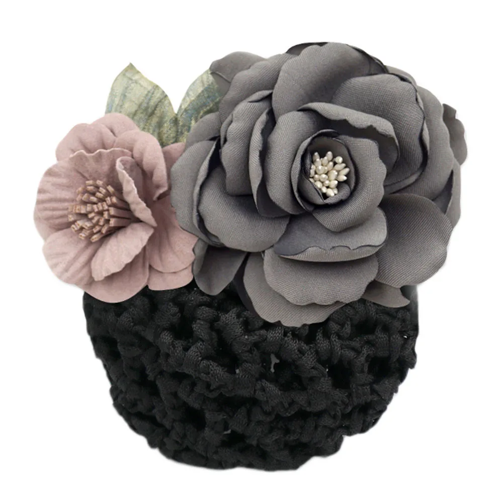 Цветочный чехол для пучка волос заколка сетка снуда бант декор женщин танцев