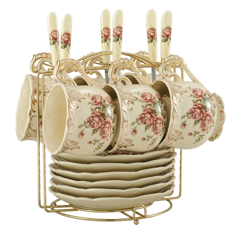 Кофейная чашка с ложкой ручной работы креативные европейские фарфоровые чашки