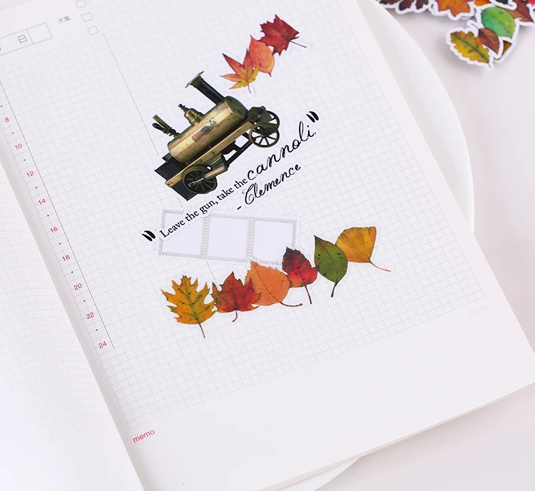 18 шт./компл. винтажные осенние красочные фотонаклейки сделай сам для