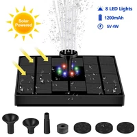 biggest sale led colorful light swimming pool fountain 5 v4w solar fountain water fountain pump floating garden fountains