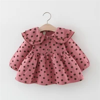 2021 new baby girl dress kids dot pattern dress birthday party dress toddler spring autumn class clothing 0 1 2 3 years