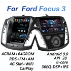 Автомагнитола 2 din, 4 + 64 ГБ, DSP, Android 9,0, 4G, мультимедийный видеоплеер для Ford Focus 3, 2012, 2013, 2014, 2015, Wi-Fi, BT, carplay