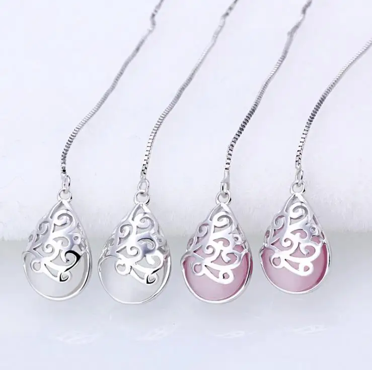 Женские серьги-подвески с опалом серебристого цвета | Украшения и аксессуары