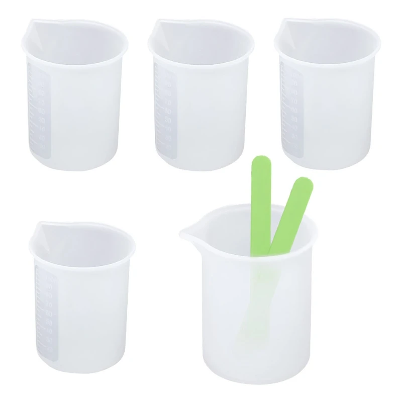 

D0LC 34Pcs Resin Molds Mixing Stirrer Set Measuring Cups Stir Sticks Pipettes for DIY Craft Silicone Molds Dispensing Tools