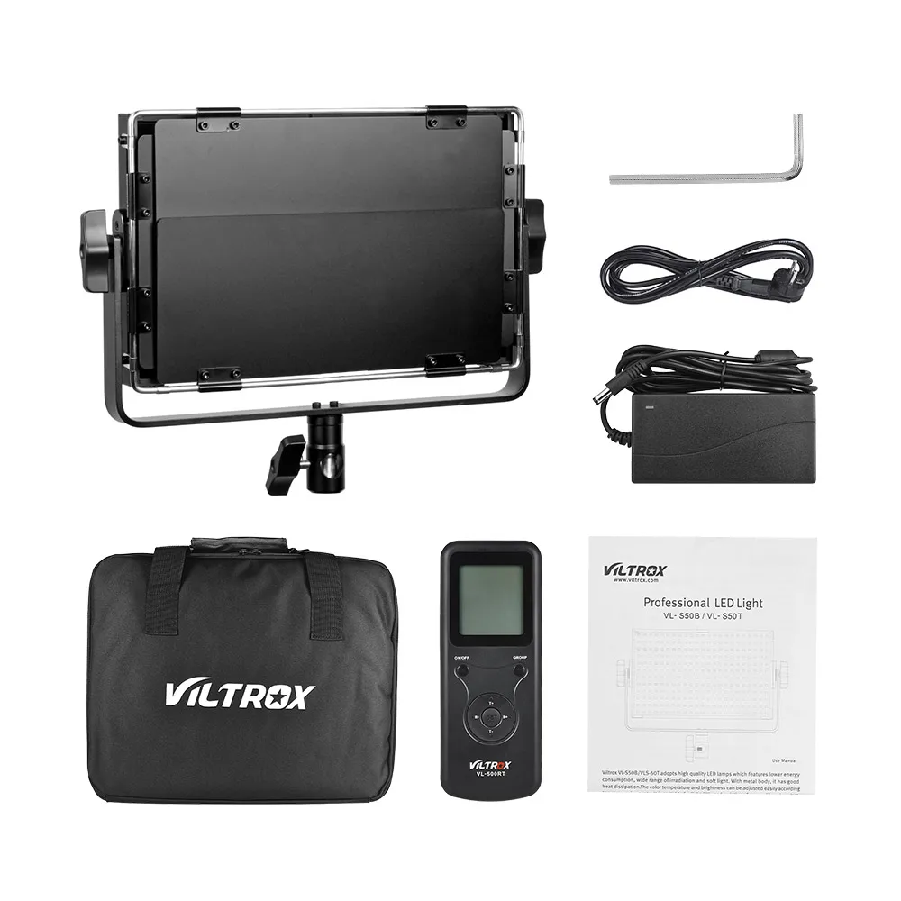 Viltrox VL-S50T двухцветная 276 Светодиодная панель для видеосъемки 3300-5600K w/беспроводной