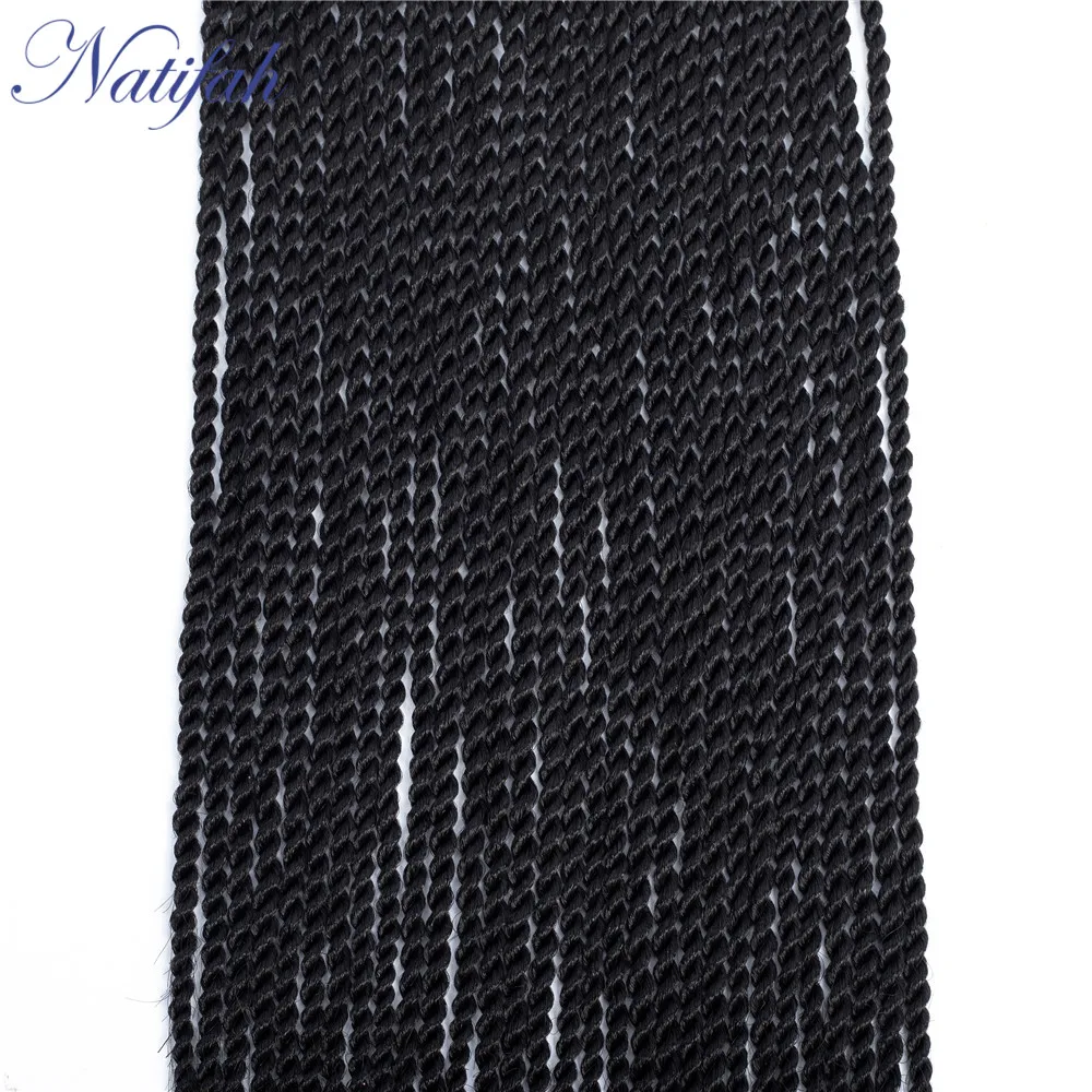 Natifah Сенегальские закрученные волосы плетеные косички 18 дюймов синтетические