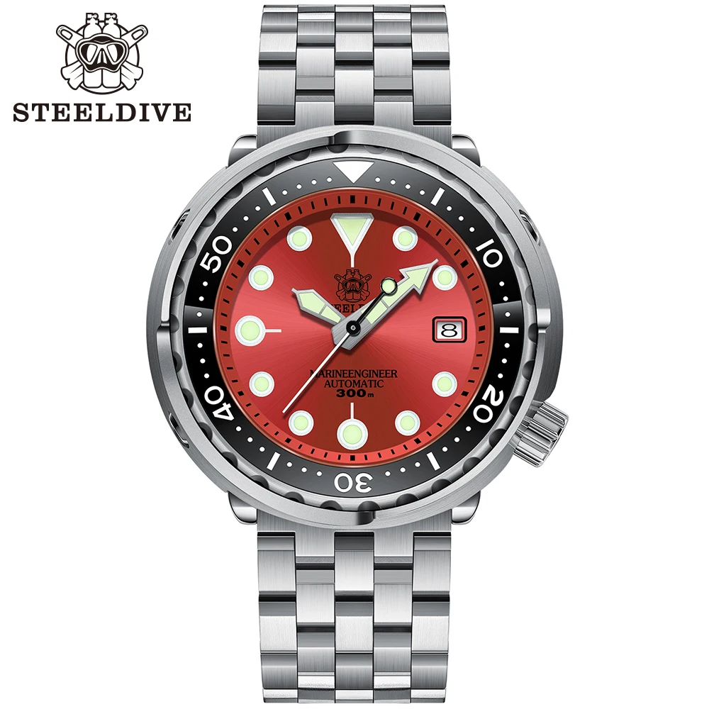 

Steeldive Design SD1975 Classic Watches Ceramic Bezel 300m Waterproof Stainless Steel Super Luminous NH35 Tuna Men's Dive Watch