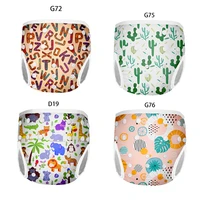 baby show 4 pcs 0 3 age diapers for swimming adjustable washable reusable eco friendly diaper 2022 print children cloth diaper