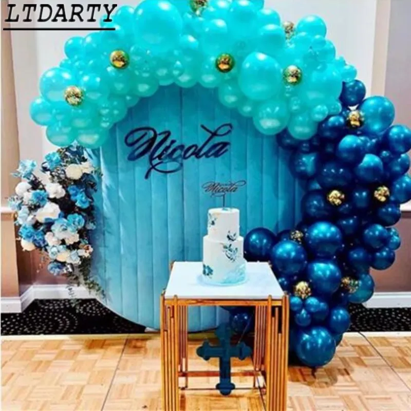 Морском стиле Вечерние Свадебные украшения 10 дюймов синий зеленых воздушных