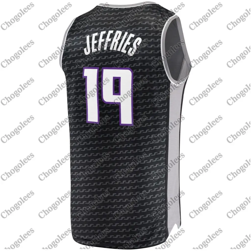 

Men Basketball Jersey DaQuan Jeffries Sacramento Branded Fast Break Player Jersey Statement Edition Black