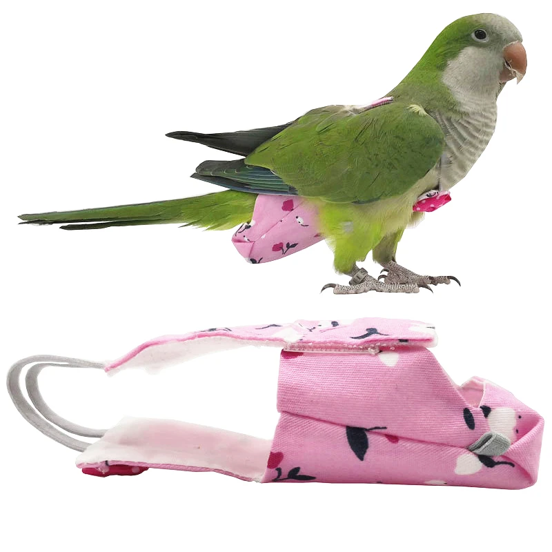1PC Bird Parrot Diaper Cockatiel Pigeons Medium Large Pet Birds Flight Suit Clothes Feces Pocket|Дрессировка птиц| |