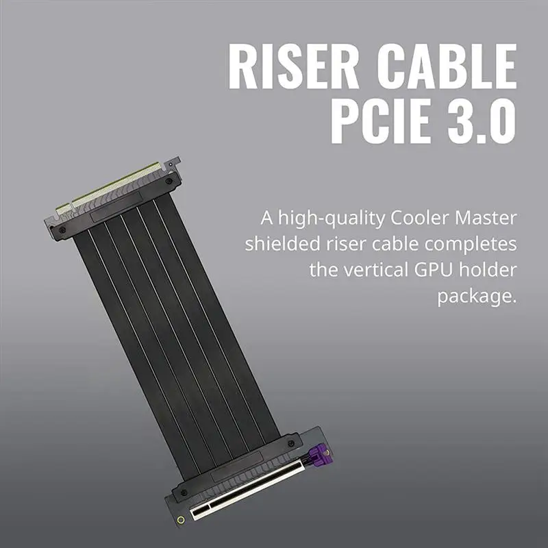 

Graphics Card Bracket Set Vertical Graphics Card Holder Kit 165mm PCI-E3.0 X16 Extension Cable for ATX PC Case