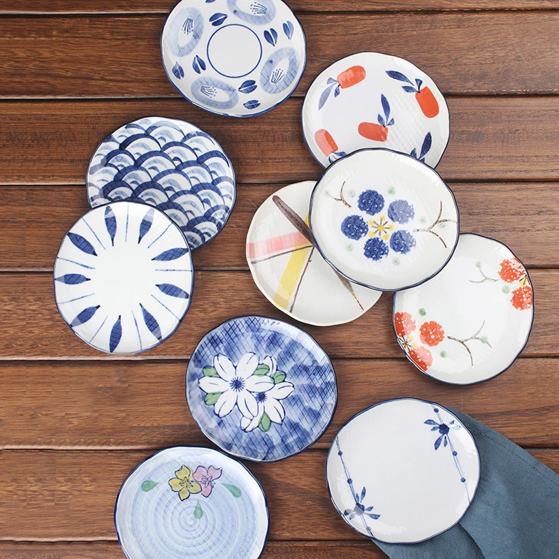 В японском стиле для ресторана бытовая тарелка керамическая закусок торта