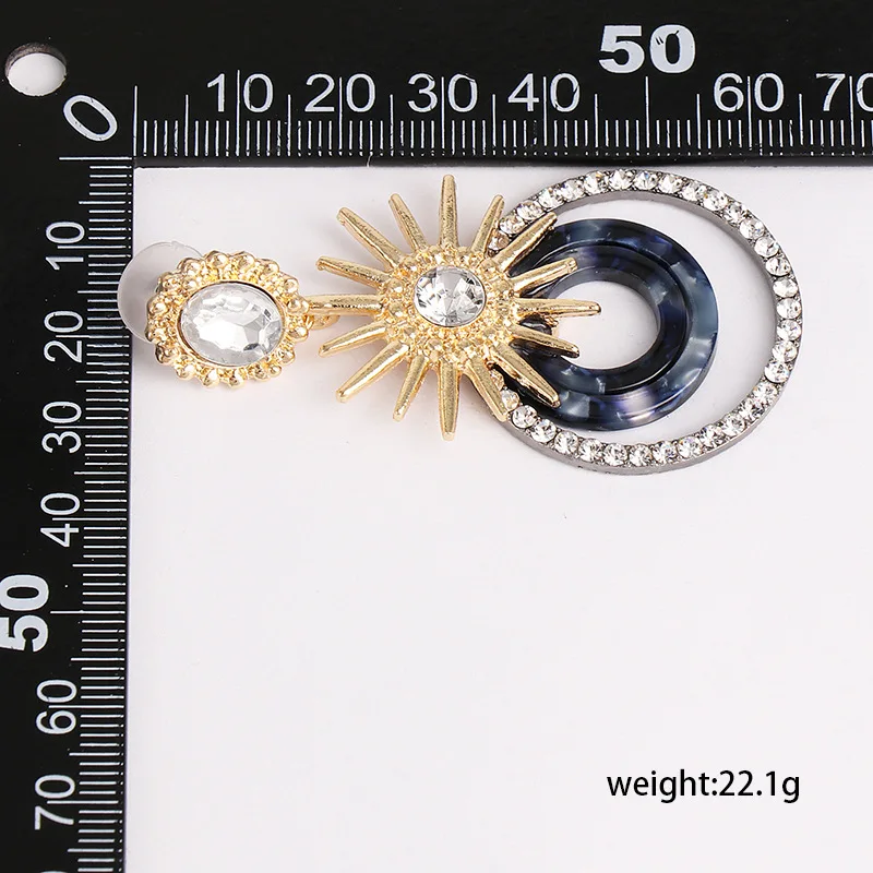 Геометрические большие круглые длинные серьги-подвески женские роскошные