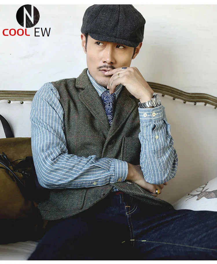 

MJ-0003 Vintage 70% Wool 480 Gsm Mens Casual Vest Asian Size, Please Read Description Before Order!