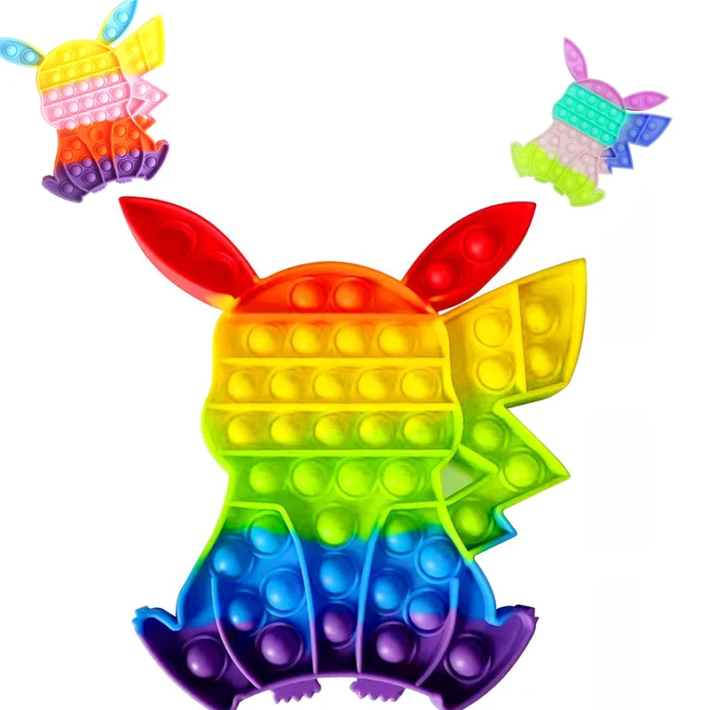 18 см попрыгивающие игрушки-фиджеты с покемоном пуш-игрушки для сенсорных детей