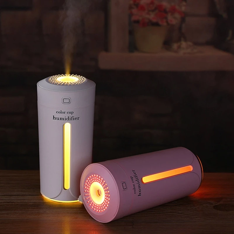 

230ml Mini USB Color Cup Air Humidifier with LED Breathing Light Nano Mist Diffuser Mute Humidification Air Purifier for