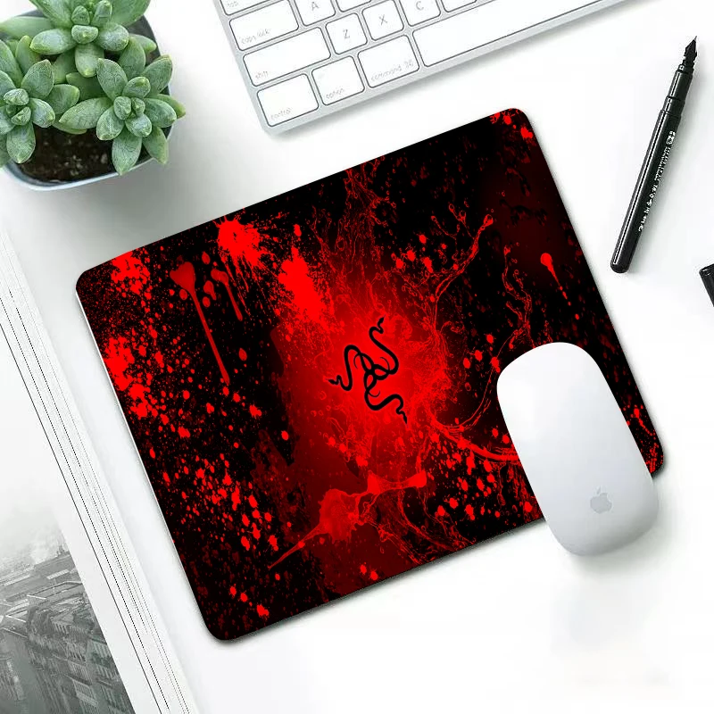 

Luxury Razer logo design Computer Mouse Pad pads Washable Non-Skid Rubber s Not Overlock 22X18CM desk mouse mat