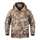 Новая осенне-зимняя военная куртка с мягкой ракушкой, тактическая Мужская куртка, водонепроницаемая теплая ветровка, уличные армейские пальто, камуфляжная голова