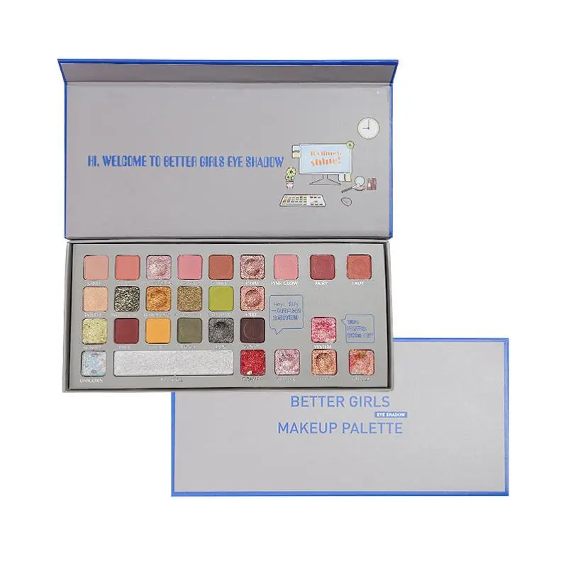 28 цветов Косметика Тени для век Порошковая голографическая 3D тени Палитра