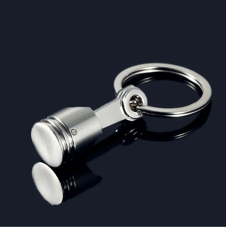 Поршень брелок двигателя серебристый поршень кольцо для ключей цепочка цепь