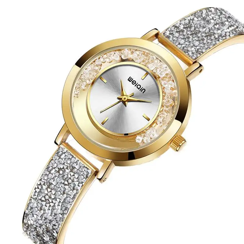 Женские часы Роскошные водонепроницаемые часы-браслет стразы женские модные