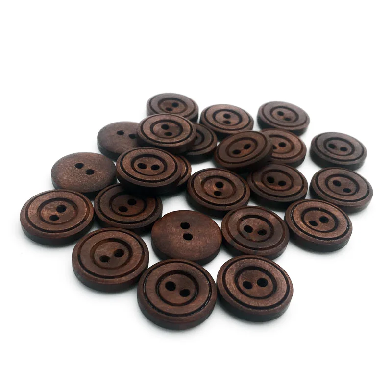

50 шт., деревянные пуговицы для украшения дома, 18 мм