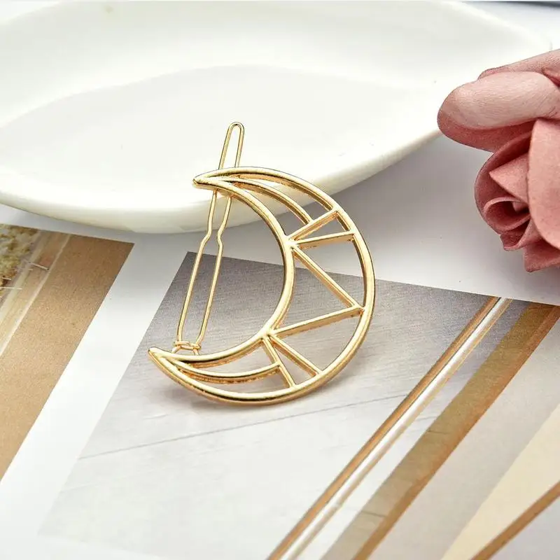 Женская Минималистичная заколка для волос из металлического сплава полые