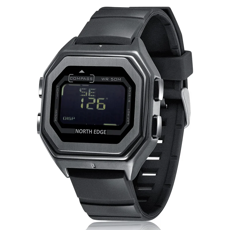 Часы NORTH EDGE мужские цифровые армейские спортивные водонепроницаемые с Gps