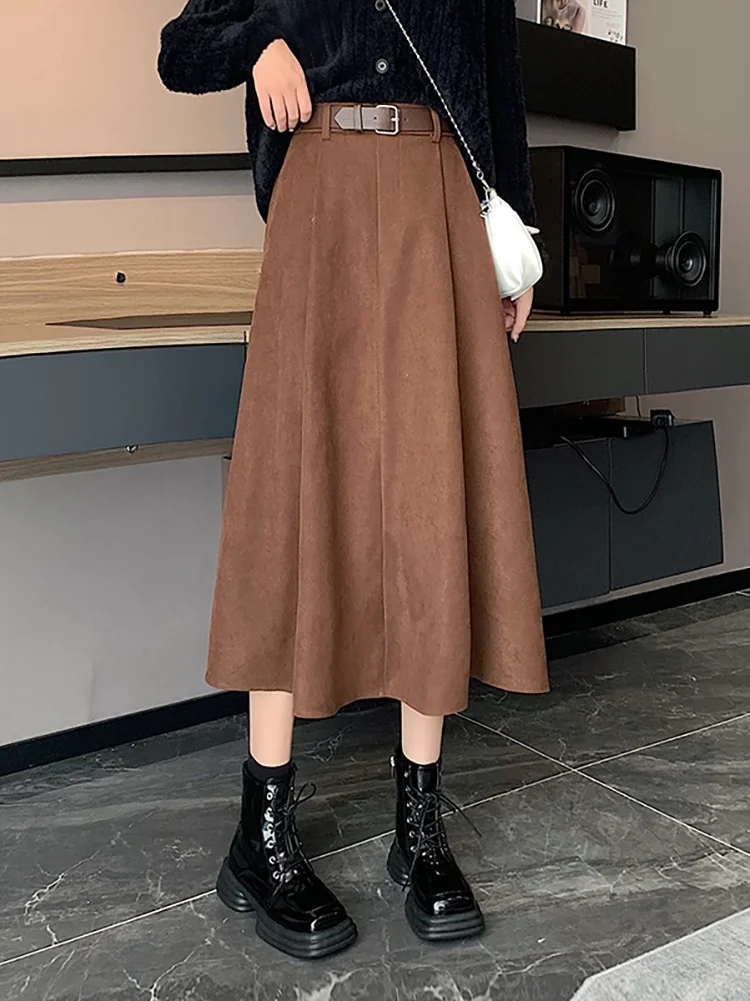 Женская универсальная юбка с высокой талией облегающая юбка-зонтик средней и