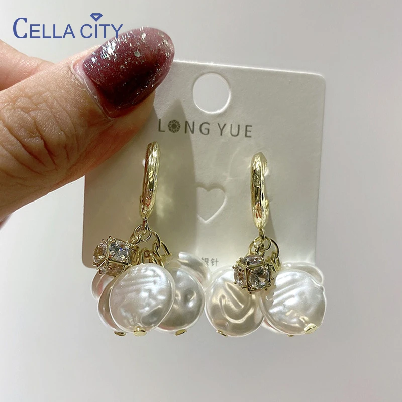 Женские Висячие серьги из серебра 925 пробы модные геометрические женские с