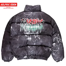Aelfric Eden хип-хоп граффити Tie Dye толстые мягкие парки уличная Harajuku зима хипстер панк Рок Повседневная ветровка куртка