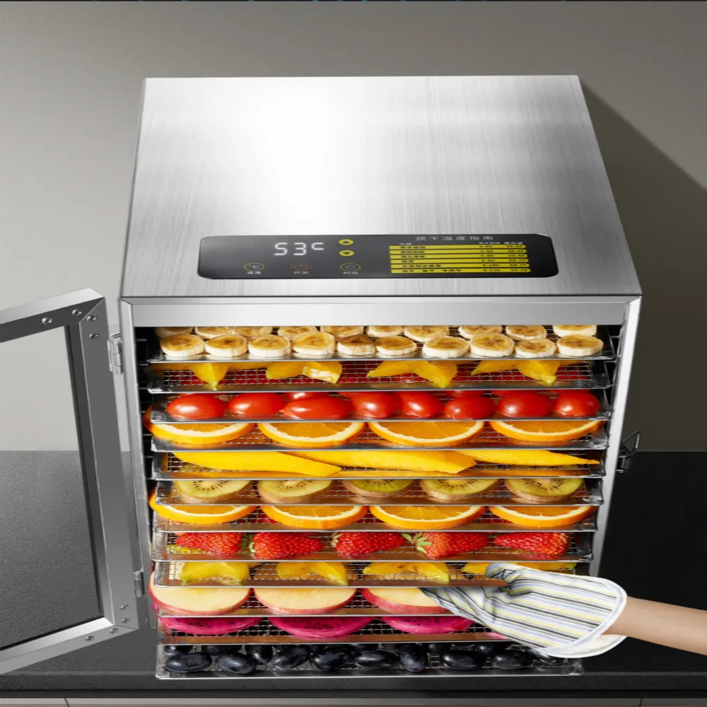 Fruit Dryer Food dehydrator Small Snack Air-drying Cabinet Commercial of Stainless Steel Dehydrator Twelve Layers Can set time | Бытовая
