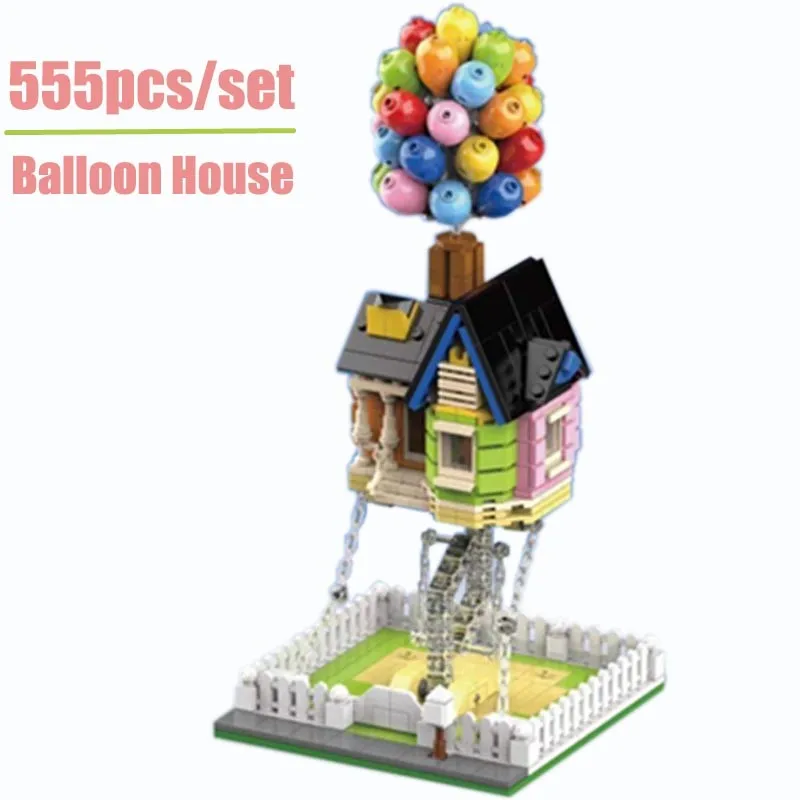 

NEW Pixar UP Balloon House Tensegrity Sculptures Anti Gravity Dynamics Physics Balance Building Blocks Classic Bricks Toys Gifts