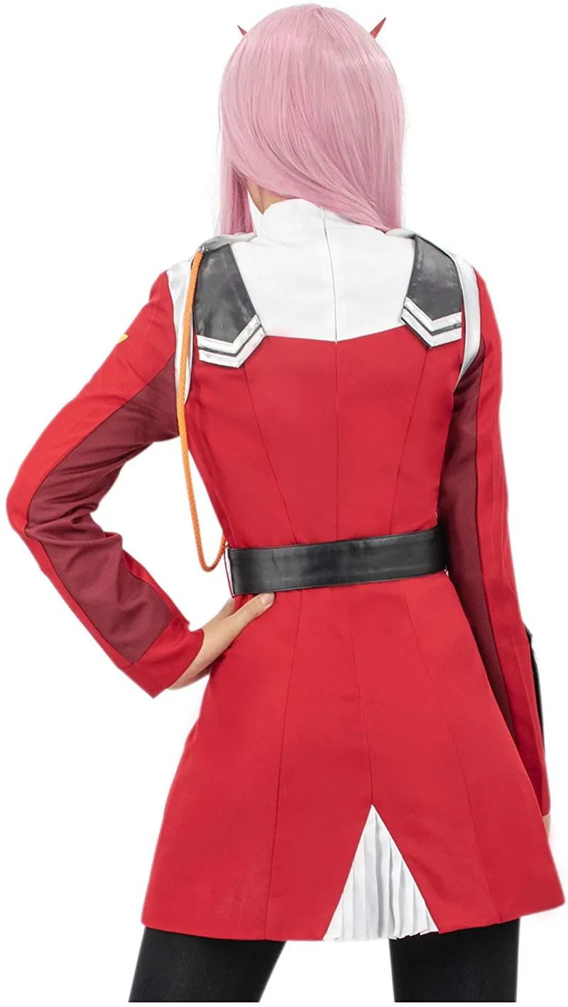 Комплект униформы Zero Two для косплея в японском стиле DARLING in the FRANXX красный костюм