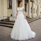 Линия размера плюс свадебное платье с рукавом до локтя с кружевной аппликацией и вырезом сердечком; Обувь под свадебное платье для невесты для женщин с большим размером