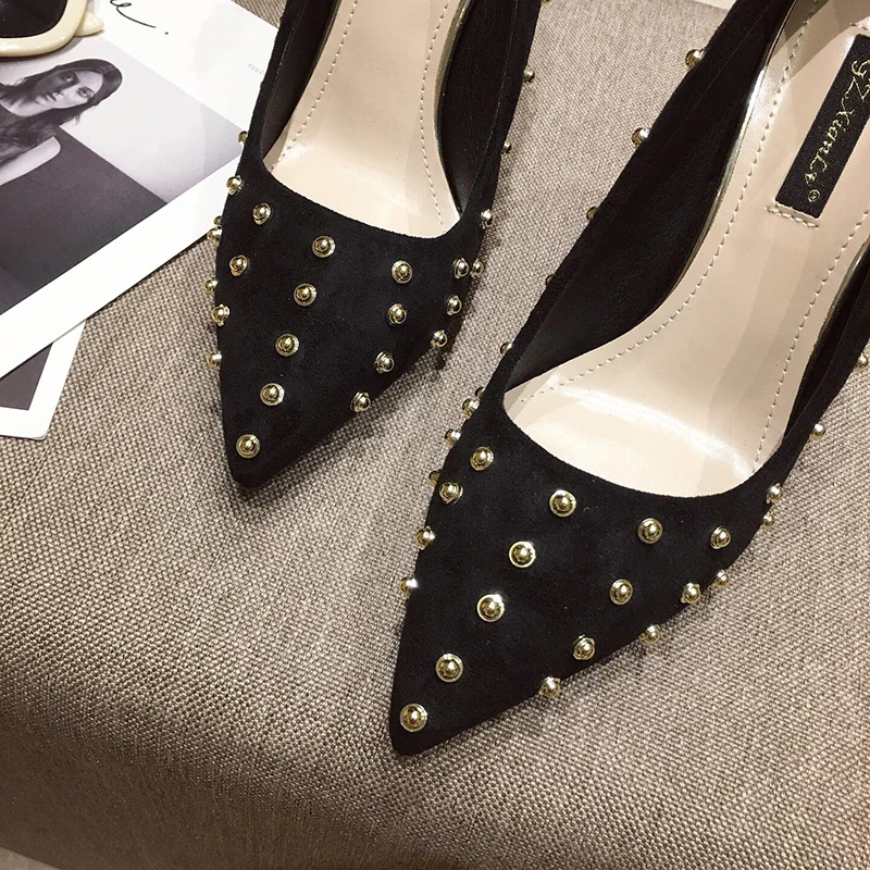 2019 г. Женские туфли-лодочки из флока на высоком каблуке 10 см женские роскошные