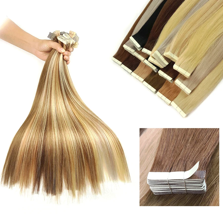 Showcoco натуральные ленты для наращивания волос девственные Реми 10 А салонный один