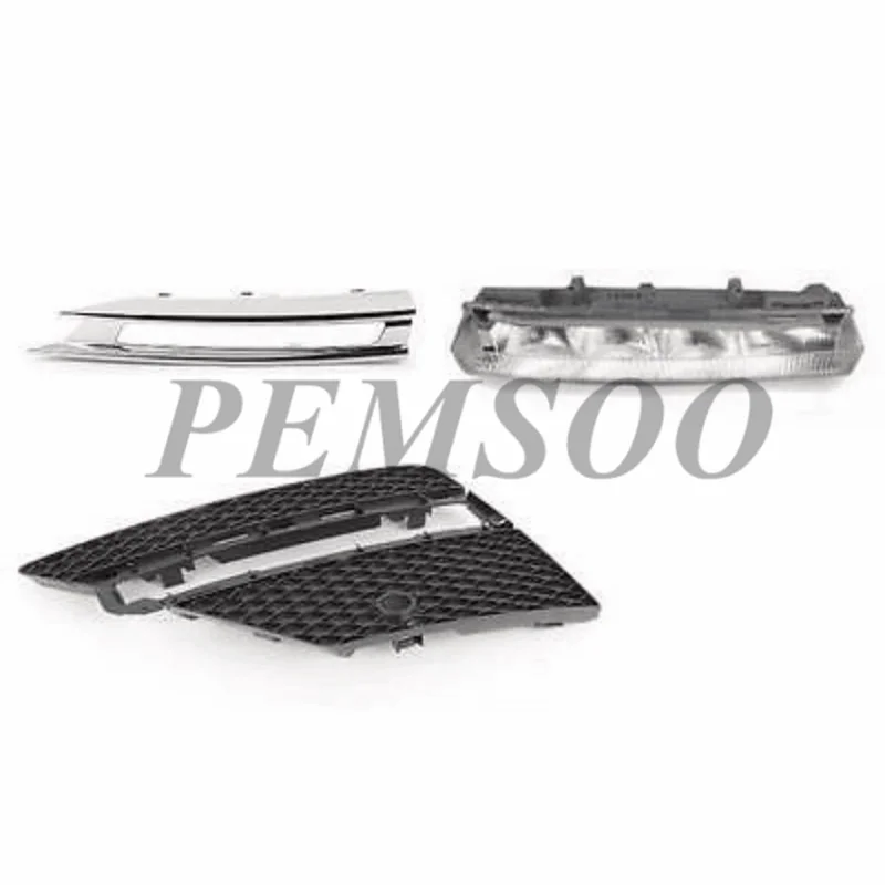 1 комплект новый передний левый боковой бампер и хромированный гриль светильник