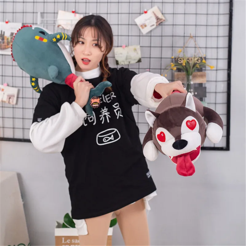 Новые акулы КИТ крокодил шимпанзе щенок собака волк забавные плюшевые игрушки